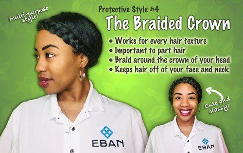 Protective hairstyle Braided Crown