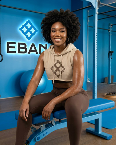 ebane resting blue gym